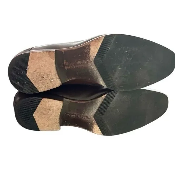 Wolf & Sheppard Brown Leather plain Toe Dress Shoes. Size 10.5 display picture 3